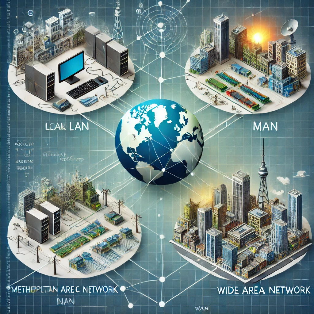 Lan Man Wan In Computer Network (Difference, Diagram, Examples, Questions)